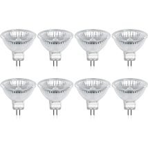 Way - Halogen Bulb Gu5.3 Mr16 35w 12v Warm White 2800k Dimmable Glass Cover 400 Lumens 2 Pin Spot Replacement Pack Of 8 Cisea