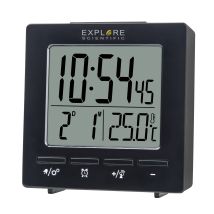 Sveglia Digitale Radiocontrollata Explore Scientific RDC1005 – Colore Nero – 72mm x 75mm x 25mm – 0,350kg