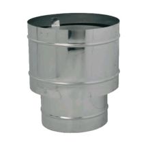 Fumaiolo A Cappello 'antivento' In Acciaio Inox Cm 18 - Attacco Maschio