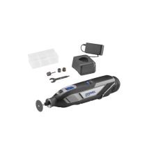 8240 - Multiherramienta Sin Cable Con Batería De Litio De 12v 2ah, Kit De 5 Accesorios, Velocidad Variable 5000-35 000 Rpm Y Carga Rápida - Dremel