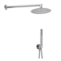 Kit Braccio Doccia 350mm Con Soffione E Doccetta Tondo Cisal Ds0k02021