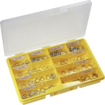 Unterlegscheiben Sortiment 200-teilig – Stahl verzinkt und vermessingt – 8mm, 9mm, 10mm, 11mm, 12mm, 13mm, 14mm – Basi