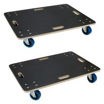 Ecd Germany - 2x Plataformas De Carga Hasta 800kg Con Ruedas Para Mover Muebles O Electrodomésticos 60x80 Cm Tabla Rodante De Transporte Carretilla 