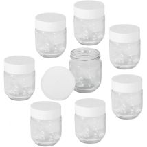 Joghurtbereiter-ersatzgläser-set Jg 8, Glas ,transparent/weiß, 8-teilig - Rommelsbacher