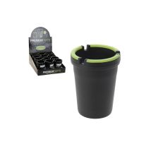 Cenicero fluorescente para automóvil Ø80x110mm – Plástico resistente – Fácil de limpiar – Accesorio práctico para fumadores