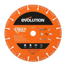 Evolution Lama Diamantata Multiuso Evolution Da 255 Mm Con Bordo Segmentato E Foro Da 22,2 Mm - Lama Diamantata Multiuso Per Il Taglio Di Metallo