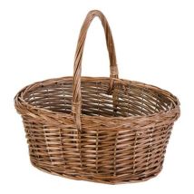 Rustikaler Ganzweidekorb 39x34 H28 cm – Braun – Hochwertiges Weidenmaterial – Ideal zur Aufbewahrung von Schlüsseln und Wohnaccessoires
