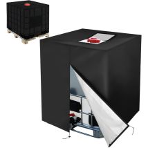 Ibc-wassertankabdeckung, 1000 L, Behälterabdeckung, Wassertank, Regenfest, Mit Reißverschluss, Winddicht, Uv-beständig, 420d, Reißfest