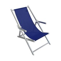 Cosma - Klapp Liegestuhl Sonnenliege Mit Armlehne Aus Aluminium Mod. Mare Blau