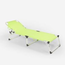 Bain De Soleil De Plage Transat Pliant En Aluminium Seychelles - Vert Foncé
