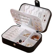 Portagioie Da Viaggio, Portagioie Portatile Con Specchio, Portagioie Per Collane, Bracciali, Anelli, Orecchini, Bianco