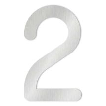 Heibi Metall - Heibi 1x Max Hausnummer/buchstabe Zur Wahl Edelstahl 10/16 Cm 0 1 2 3 4 5 6 7 8 9 A B C D / Ziffer 2