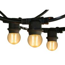 Guirlande Guinguette 100 Mètres 200 Ampoules Filament Vintage 2200k 2w E27 Ip65 Riviera Pro Connect