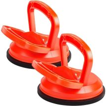 2 Pcs Ventouses 40 Kg Ventouses Sous Vide Orange Diamètre 118 Mm Pour Carrelage, Verre, Bois