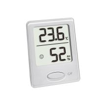 Thermo-Hygrometer – Temperaturmessbereich: -50 bis 70 °C – Luftfeuchtigkeitsmessbereich: 10 bis 99 % – 5,9 cm – 4,6 cm – 1,8 cm
