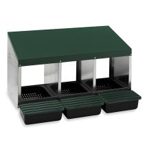 Ponedero Para Gallinas Con Cajón Escamoteador - 3 Huecos
