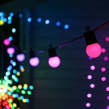Twinkly - 10m Plug In Smart App Controlled Led Festoon Light Outdoor Garden Summer Party Indoor Home Decoration