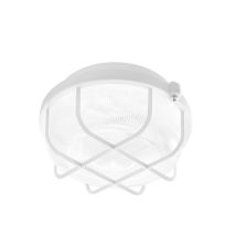 Lena Lighting Plafoniera A Led Tonda Hv 5w 210mm 550lm Ra 80 3000k Ip44 Ik06 Bianco Copertura Pc Con Griglia Classe Energetica A+
