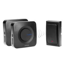 Orno Campanello Moderno Senza Fili Nero Ip44