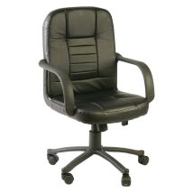Serena - Silla De Oficina Shepparton, Silla Ejecutiva Con Reposabrazos, Silla De Oficina Ergonómica, Negro, Cm 56x59h88/99