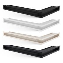 Griglia di ventilazione LUFT 80x40x9 nera – Accessorio per camini e stufe – Design moderno e resistente
