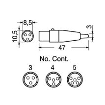 Conector Minixlr Hembra 5pin Aereo Para Soldar
