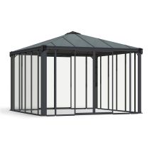 Palram - Canopia Aluminium Kaltwintergarten Ledro 3600 Anthrazit 360x360x295 Cm