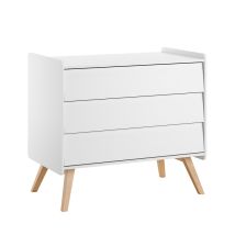 Kommode Mit 3 Schubladen Vox Vintage Weiß Und Holz