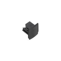 Nordic Aluminium Xts41-2 Tapa Final Para Carril De 3 Luces, Negro