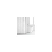 Duschvorhang 180x200 Premium Weiß Muster 100% Baumwolle - Rayen