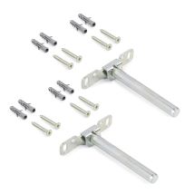 Satz Mirage Verdeckter Holzregalhalter-satz, Stahl, Verzinkt - Emuca