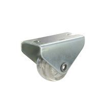 Bockrolle mit Platte – Ø 25 mm – Tragfähigkeit 25 kg – Stahl – Kunststoff – PVC – für Innenböden