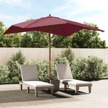 Torana - Vidaxl Ombrellone Da Giardino Palo Legno Rosso Bordeaux 300x300x273 Cm
