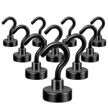 Ganchos Magnéticos Extrafuertes Para Refrigerador, Gancho De Techo Resistente Para Cruceros, Gancho Magnético Pequeño Para Furgoneta Y Pared (negro, 