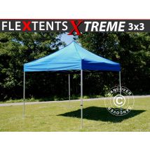 Faltzelt Faltpavillon Wasserdicht Flextents Xtreme 60 3x3m Blau