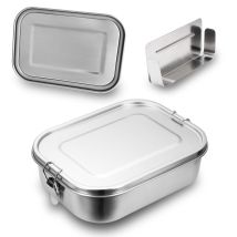 Randaco Brotdose Edelstahl Mit Fächern, Lunchbox Auslaufsicher 800ml, Brotzeitdose Mit Trennwänd, Brotdosen Metall Bpa-frei Für Erwachsene & Kinder