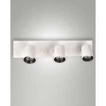 Modo Spot Bianco 3 Luci Alluminio Spazzolato Orientabile Attacco Gu10 Ip20