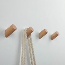 Kleiderhaken Aus Holz, 5er-set: Natürlicher Wandaufhänger Für Kleidung, Hut Und Tasche, Aufbewahrungsbügel, Handtuchhalter, Schlafzimmerdekoration
