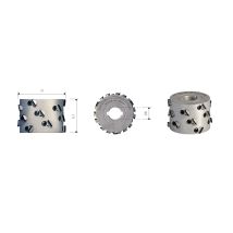 Mtecf026.11 - Kantenband-fräsen Mit Einsätzen Aus Diamant Pkd H3 Axial 35° - Mobiltecnica .11d100 Lu44 Z3+3 Ztot12 Db30 Ax35° Re H3