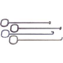 Chiave Tappo U-Hook 800mm in Acciaio Forgiato e Zincato – Attrezzo per Meccanici – Consegna in Coppia