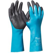 Grip Tech 1 Paio Taglia L (gr 9) Guanti Lunghi In Gomma In Nitrile, Pvc E Nylon Maglia Interna Contro Sostanze Chimiche, Acidi, Olio E Grasso, 