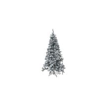 Arbre De Noël « Sestriere » Enneigé 150 Cm – Pvc Neige Dispersée – Base En Métal