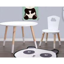 Stühlchen Für Kinder, Kinderstuhl Für Kinderzimmer, Mit Wolken-motiv, Mdf, 50 Cm, Weiß