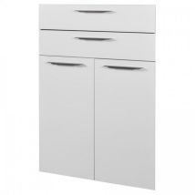 Composad - Werkzeug 2 Türen Und 2 Holzschubladen Für Niedriges Büro-bücherregal Inneneinrichtung H 105 Cm