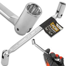 Clé À Douille Jcb 8-9 Mm À Double Extrémité En Acier Cr-v, 12 Pans