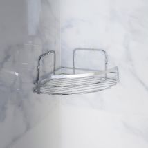 Dk Home Cesta De Ducha Esquinera Premium Cromo