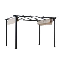 Pérgola De Acero Giona - 277cm X 363cm, Blanco