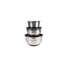 Ensemble De Bols 3 Pièces En Acier Inoxydable - Saladier En 3 Tailles 16-20-24 Cm- Bol À Mélanger