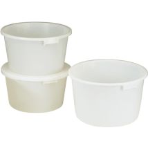 Serbatoio Bianco Ad Alta Densità Di Polietilene 85l Con Manici Da Incasso D.628mm H.385mm Programma