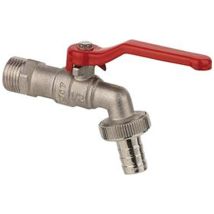 Ms Kugel-auslaufhahn, Nickel, 3/4'ag X 1'Ag X 3/4't